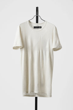 画像をギャラリービューアに読み込む, A.F ARTEFACT DEFORMED STRIPE PATTERN SLIM TEE (CREAM)