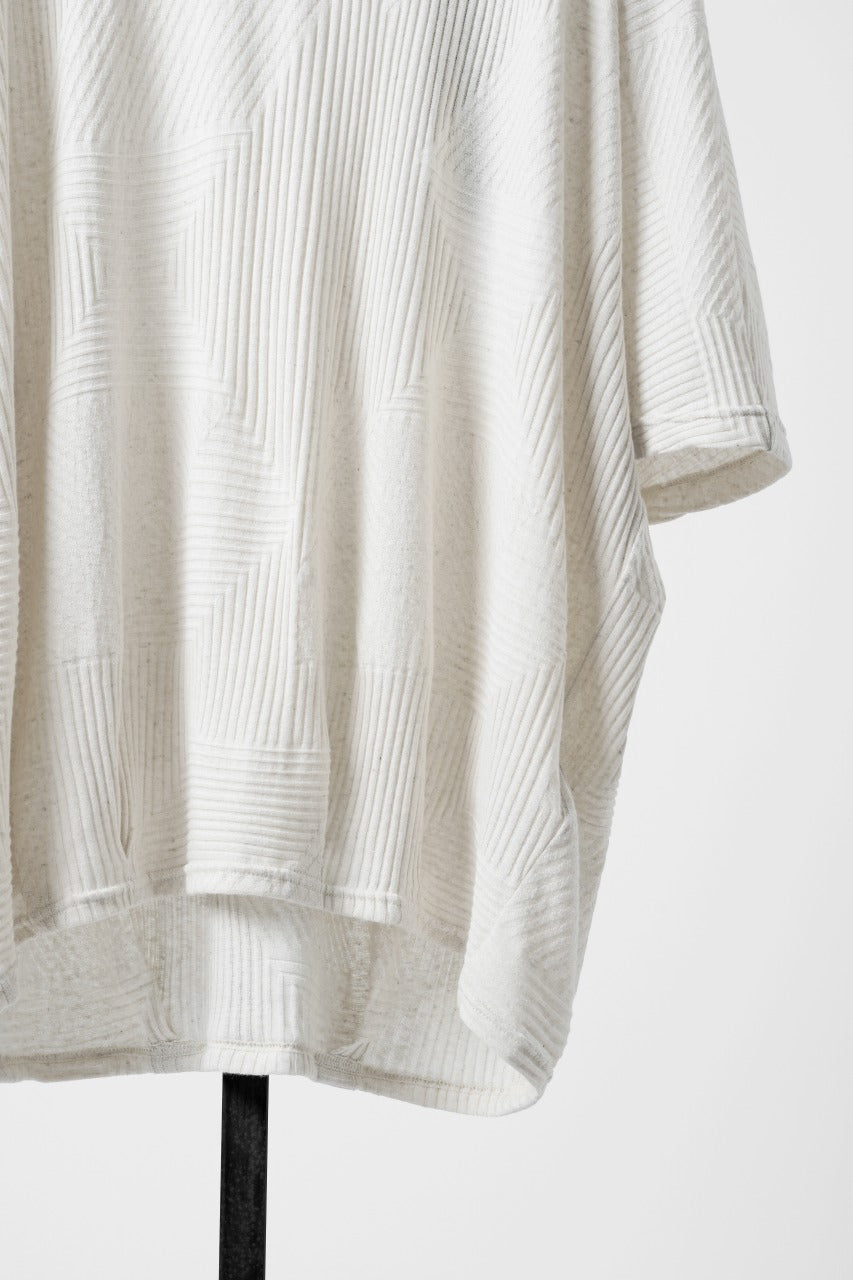 画像をギャラリービューアに読み込む, A.F ARTEFACT DEFORMED STRIPE PATTERN DOLMAN TEE (CREAM)