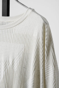 画像をギャラリービューアに読み込む, A.F ARTEFACT DEFORMED STRIPE PATTERN DOLMAN TEE (CREAM)