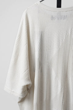 画像をギャラリービューアに読み込む, A.F ARTEFACT DEFORMED STRIPE PATTERN DOLMAN TEE (CREAM)