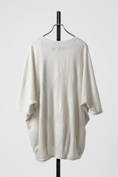 画像をギャラリービューアに読み込む, A.F ARTEFACT DEFORMED STRIPE PATTERN DOLMAN TEE (CREAM)