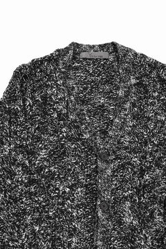 画像をギャラリービューアに読み込む, Y&#39;s for men V-NECK ARAN KNIT CARDIGAN (BLACK)