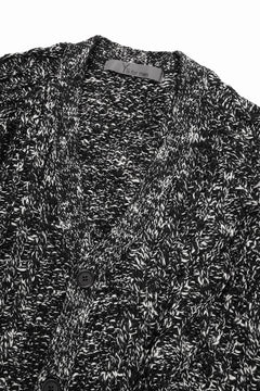 画像をギャラリービューアに読み込む, Y&#39;s for men V-NECK ARAN KNIT CARDIGAN (BLACK)