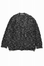 画像をギャラリービューアに読み込む, Y&#39;s for men V-NECK ARAN KNIT CARDIGAN (BLACK)