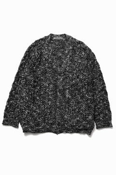 画像をギャラリービューアに読み込む, Y&#39;s for men V-NECK ARAN KNIT CARDIGAN (BLACK)