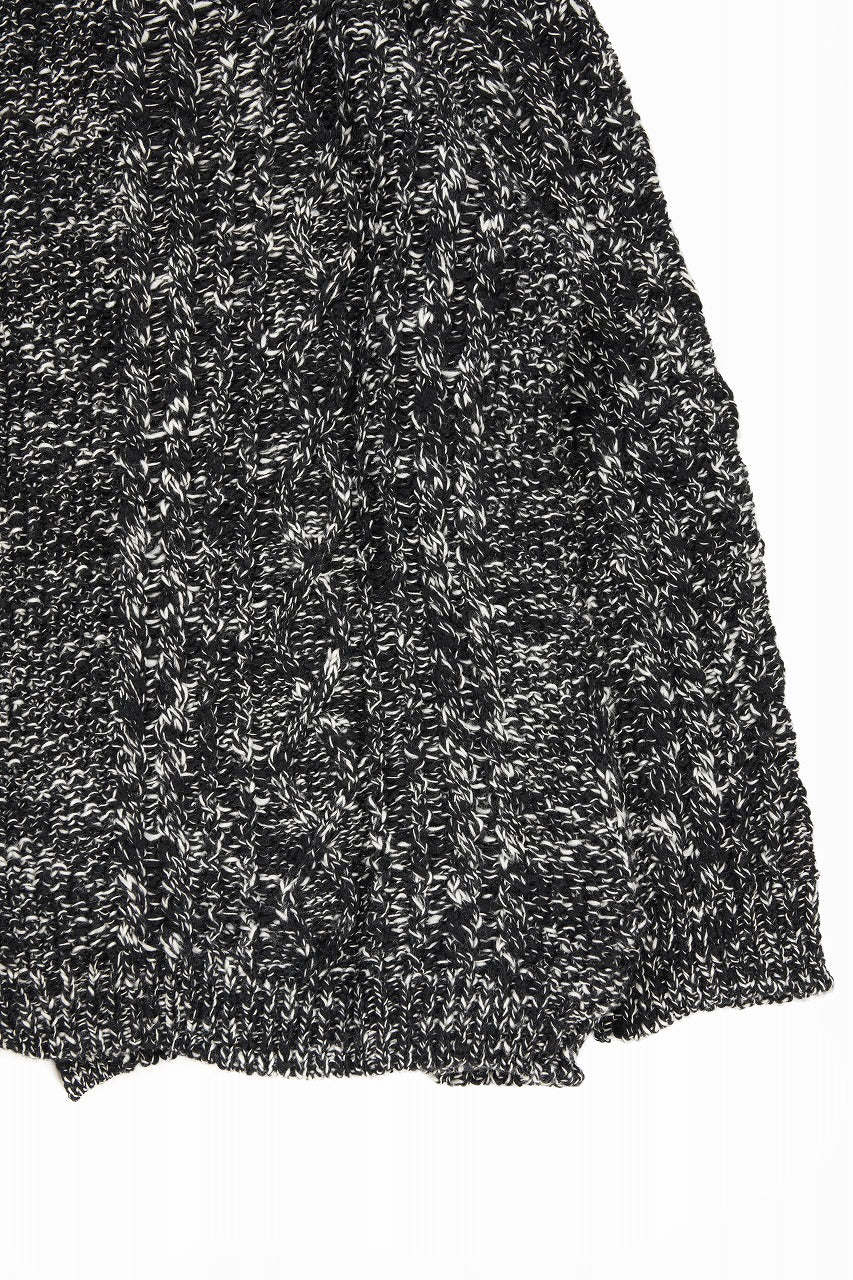 画像をギャラリービューアに読み込む, Y&#39;s for men V-NECK ARAN KNIT CARDIGAN (BLACK)