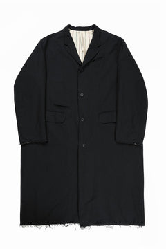 画像をギャラリービューアに読み込む, KLASICA &quot;1983&quot; CUT OFF CLASSIC STRAIGHT COAT / ALEXANDER TWILL MATT MIX (COAL BLACK)