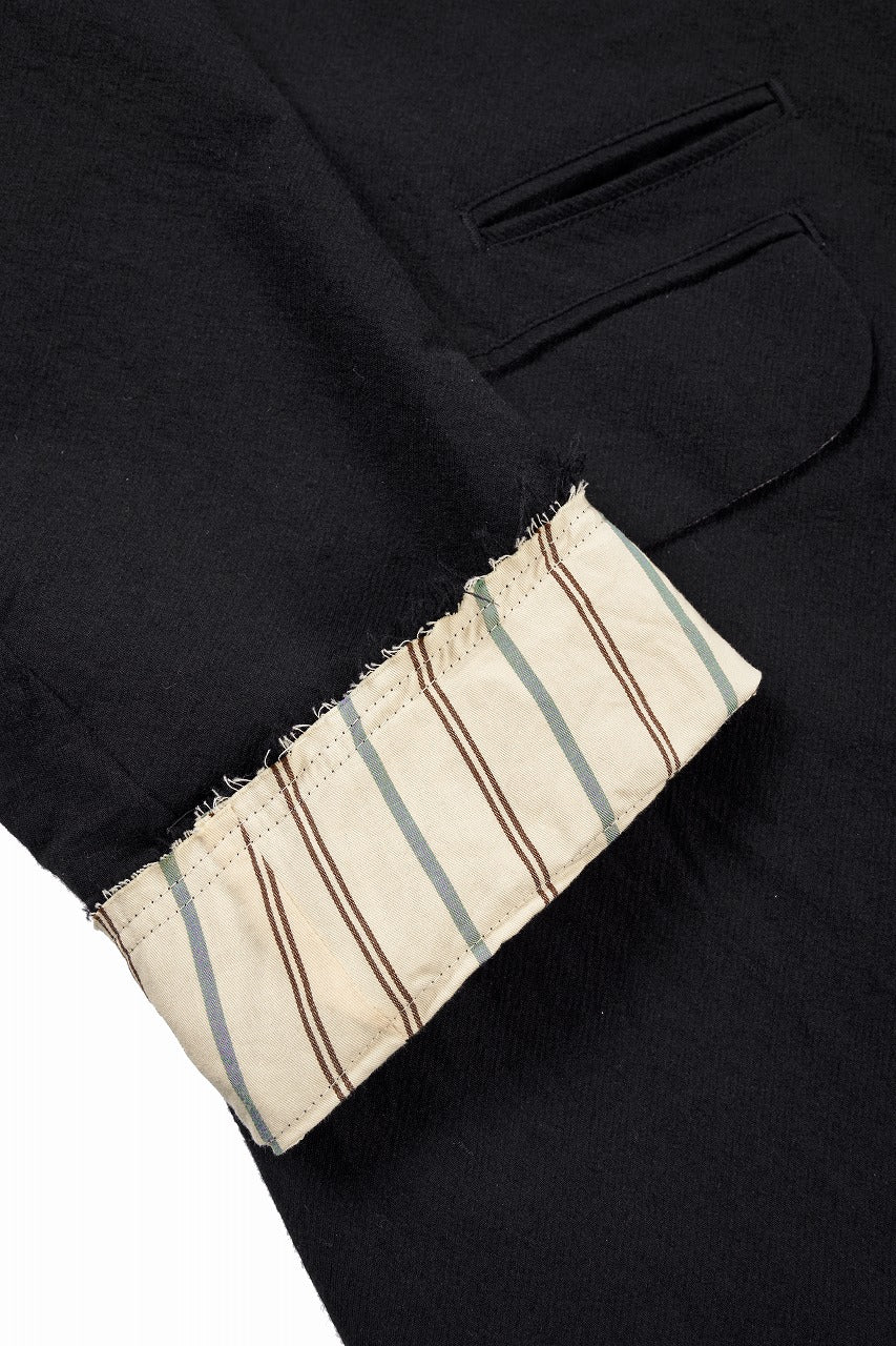 画像をギャラリービューアに読み込む, KLASICA &quot;1983&quot; CUT OFF CLASSIC STRAIGHT COAT / ALEXANDER TWILL MATT MIX (COAL BLACK)