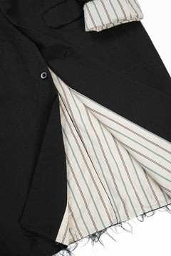 画像をギャラリービューアに読み込む, KLASICA &quot;1983&quot; CUT OFF CLASSIC STRAIGHT COAT / ALEXANDER TWILL MATT MIX (COAL BLACK)