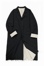 画像をギャラリービューアに読み込む, KLASICA &quot;1983&quot; CUT OFF CLASSIC STRAIGHT COAT / ALEXANDER TWILL MATT MIX (COAL BLACK)