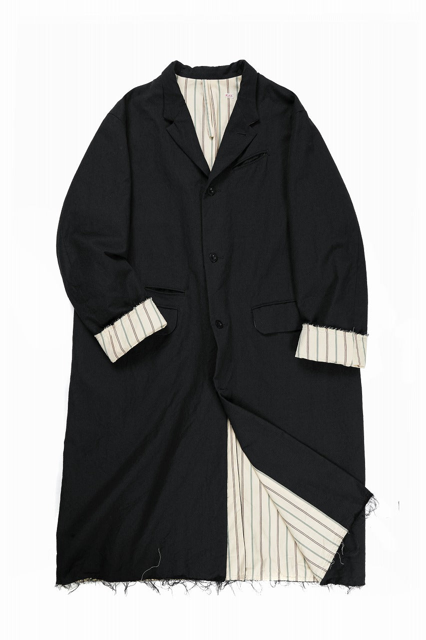 KLASICA "1983" CUT OFF CLASSIC STRAIGHT COAT / ALEXANDER TWILL MATT MIX (COAL BLACK)