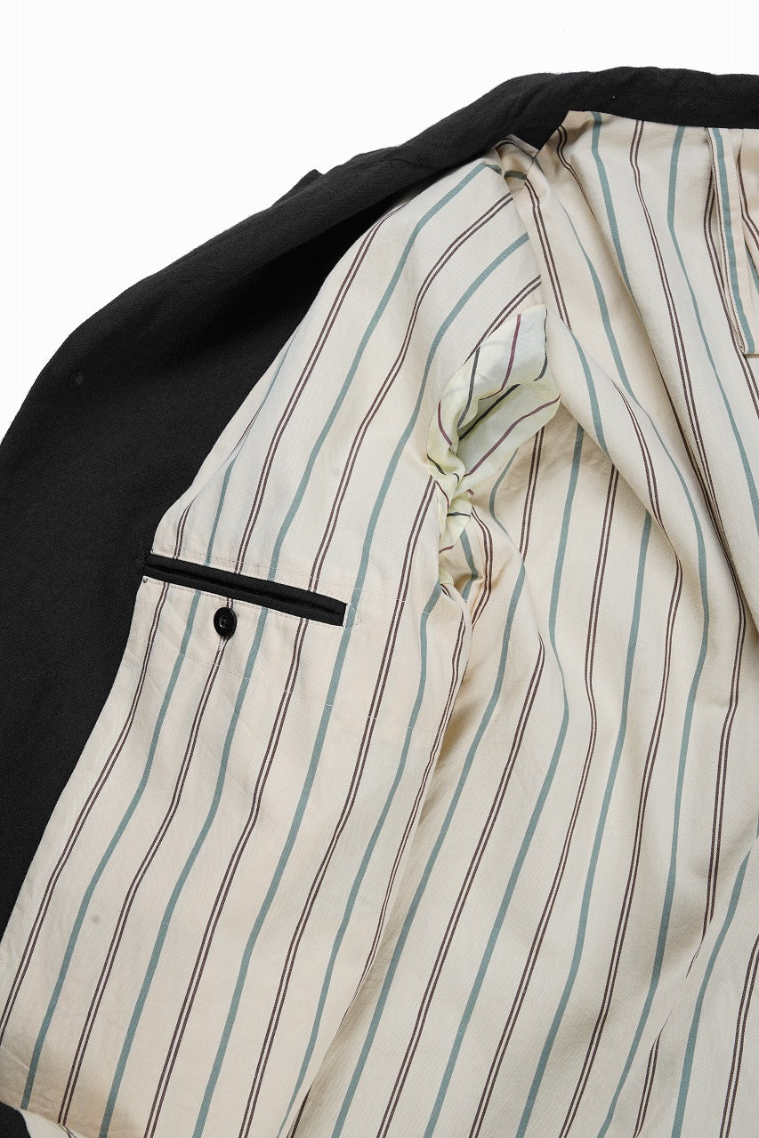 画像をギャラリービューアに読み込む, KLASICA &quot;1983&quot; CUT OFF CLASSIC STRAIGHT COAT / ALEXANDER TWILL MATT MIX (COAL BLACK)