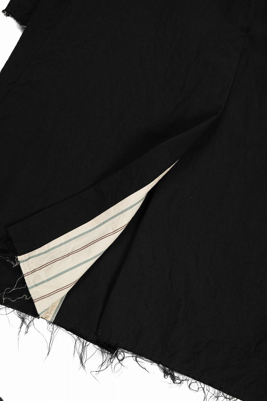 画像をギャラリービューアに読み込む, KLASICA &quot;1983&quot; CUT OFF CLASSIC STRAIGHT COAT / ALEXANDER TWILL MATT MIX (COAL BLACK)