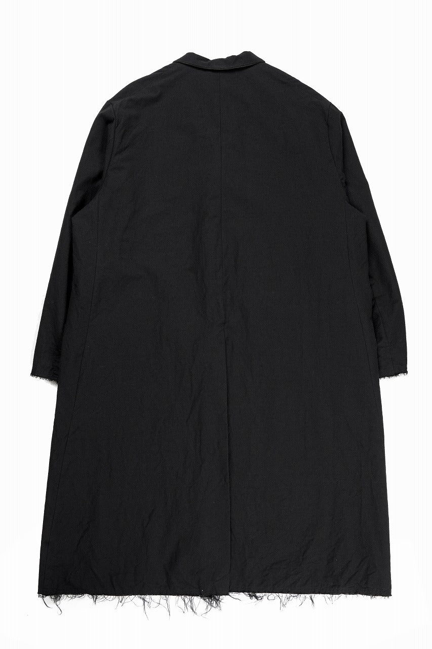 画像をギャラリービューアに読み込む, KLASICA &quot;1983&quot; CUT OFF CLASSIC STRAIGHT COAT / ALEXANDER TWILL MATT MIX (COAL BLACK)