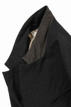 画像をギャラリービューアに読み込む, KLASICA &quot;1983&quot; CUT OFF CLASSIC STRAIGHT COAT / ALEXANDER TWILL MATT MIX (COAL BLACK)