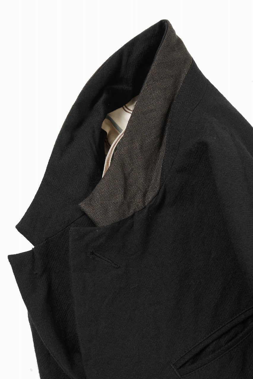 画像をギャラリービューアに読み込む, KLASICA &quot;1983&quot; CUT OFF CLASSIC STRAIGHT COAT / ALEXANDER TWILL MATT MIX (COAL BLACK)