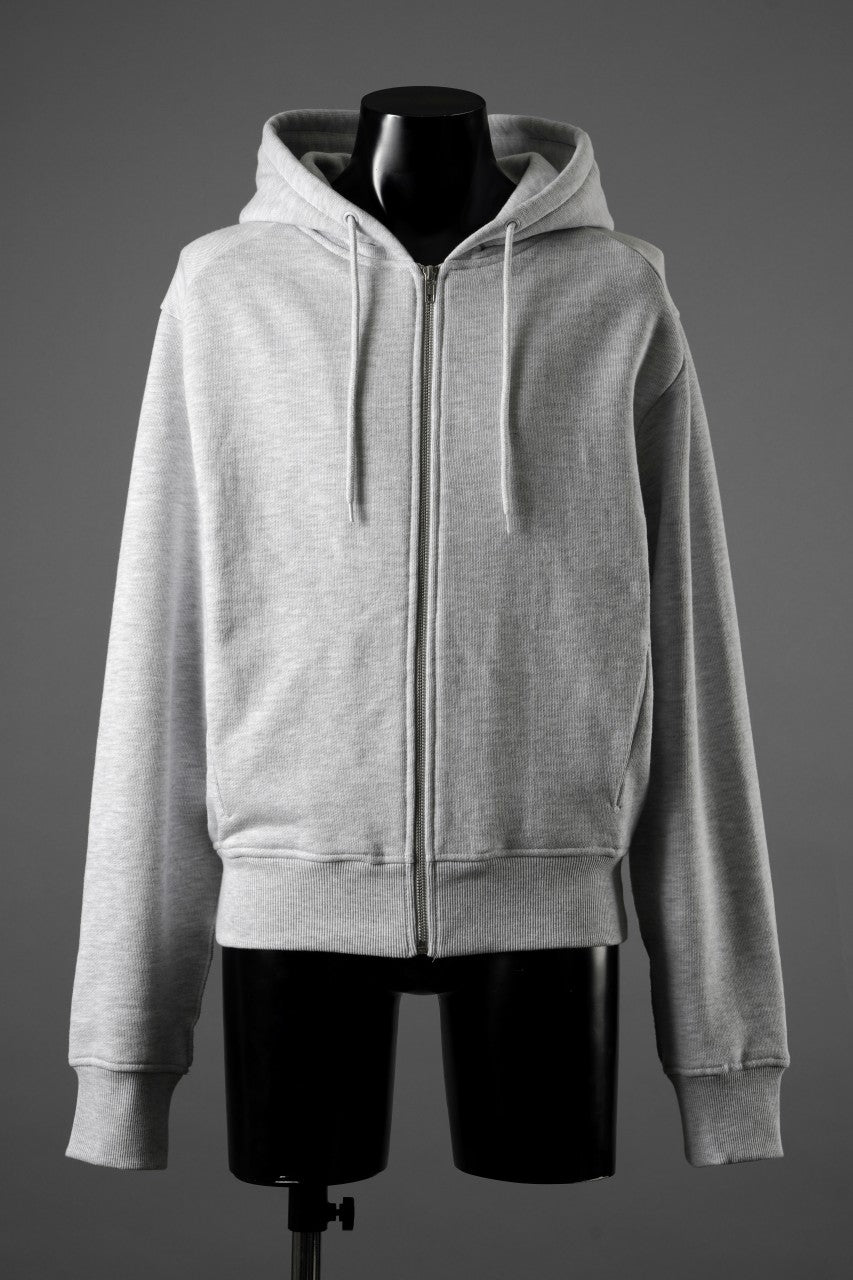 entire studios SLIM ZIP UP SWEAT PARKA (HEATHER GREY)の商品ページ