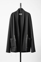 画像をギャラリービューアに読み込む, OBLADI CARDIGAN WITH BEIGE STITCHED POCKET (BLACK)