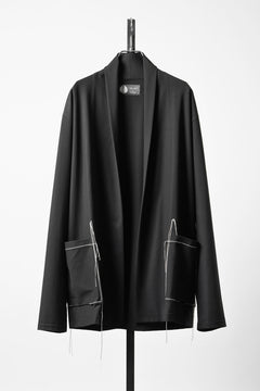 画像をギャラリービューアに読み込む, OBLADI CARDIGAN WITH BEIGE STITCHED POCKET (BLACK)