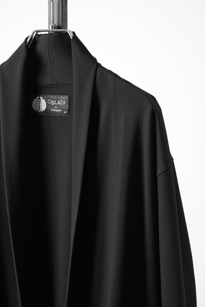 画像をギャラリービューアに読み込む, OBLADI CARDIGAN WITH BEIGE STITCHED POCKET (BLACK)