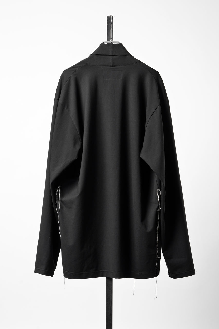 画像をギャラリービューアに読み込む, OBLADI CARDIGAN WITH BEIGE STITCHED POCKET (BLACK)