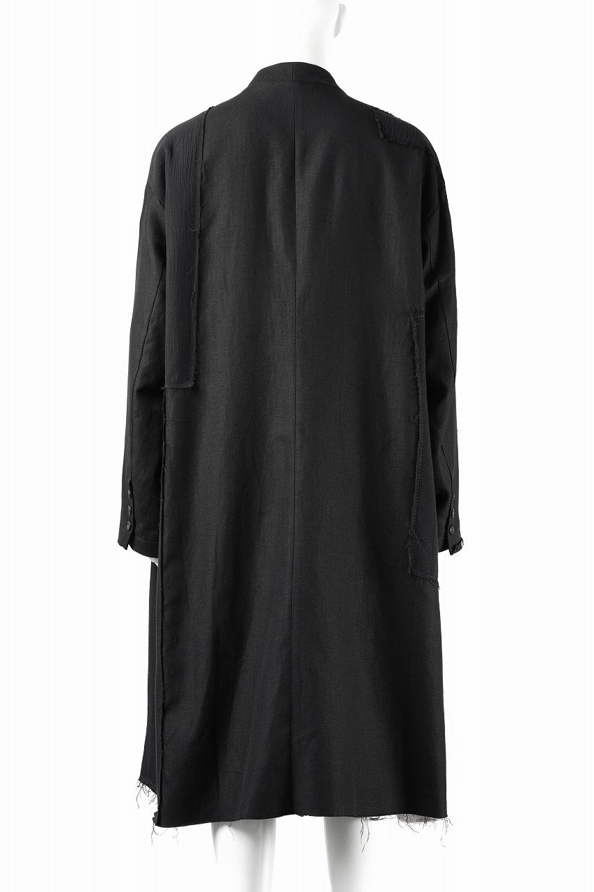 画像をギャラリービューアに読み込む, KLASICA &quot;1983&quot; CUT OFF CLASSIC STRAIGHT COAT / ALEXANDER TWILL MATT MIX (COAL BLACK)