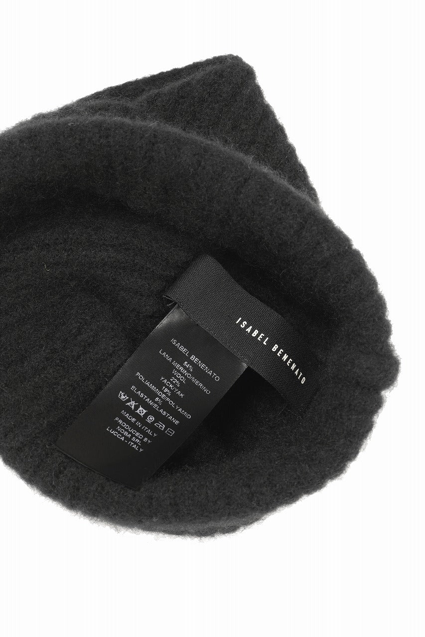 画像をギャラリービューアに読み込む, ISABEL BENENATO Yak Beanie Cap (BLACK)
