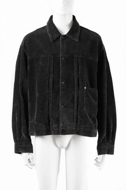 Professor.E AGED CORDUROY JACKET (AGED BLACK)
