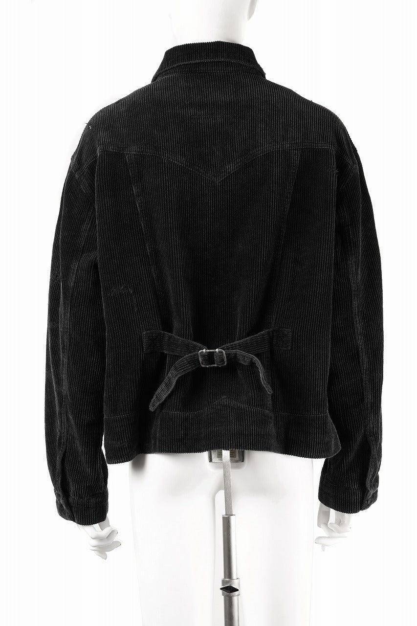 画像をギャラリービューアに読み込む, Professor.E AGED CORDUROY JACKET (AGED BLACK)