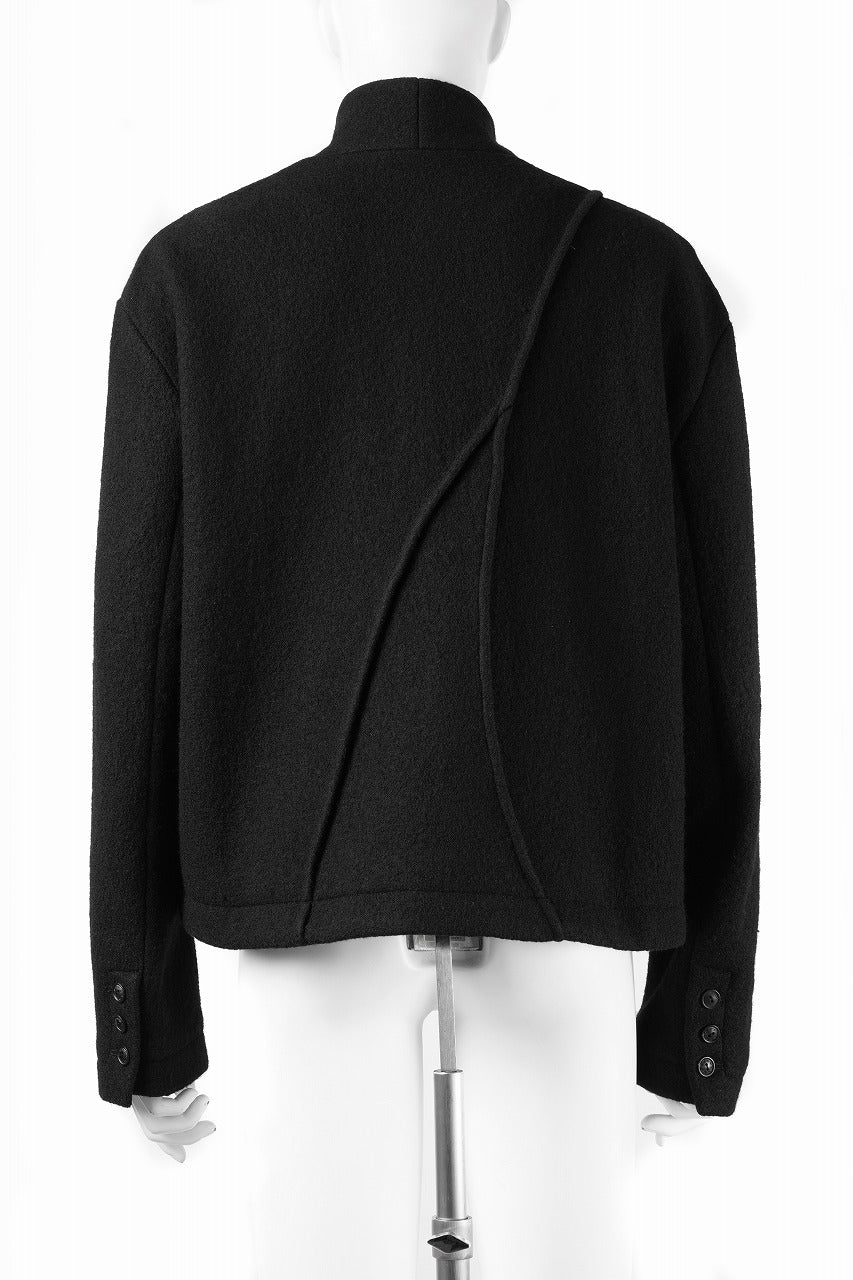 画像をギャラリービューアに読み込む, Professor.E FELTED WOOL BLAZER (BLACK)