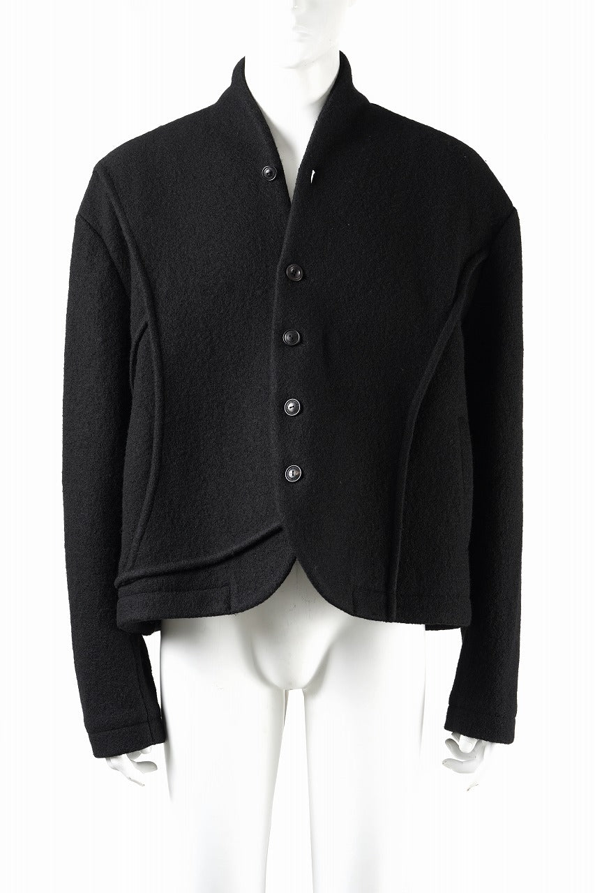 Professor.E FELTED WOOL BLAZER (BLACK)
