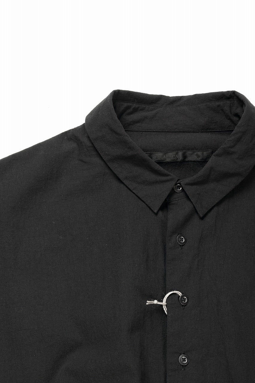 KLASICA EXTRA WIDE BOXY SHIRTS / HIGH TWISTED COTTON POPLIN HANDWASH & SUN DRY (BLACK)