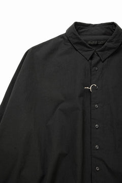 Load image into Gallery viewer, KLASICA EXTRA WIDE BOXY SHIRTS / HIGH TWISTED COTTON POPLIN HANDWASH &amp; SUN DRY (BLACK)