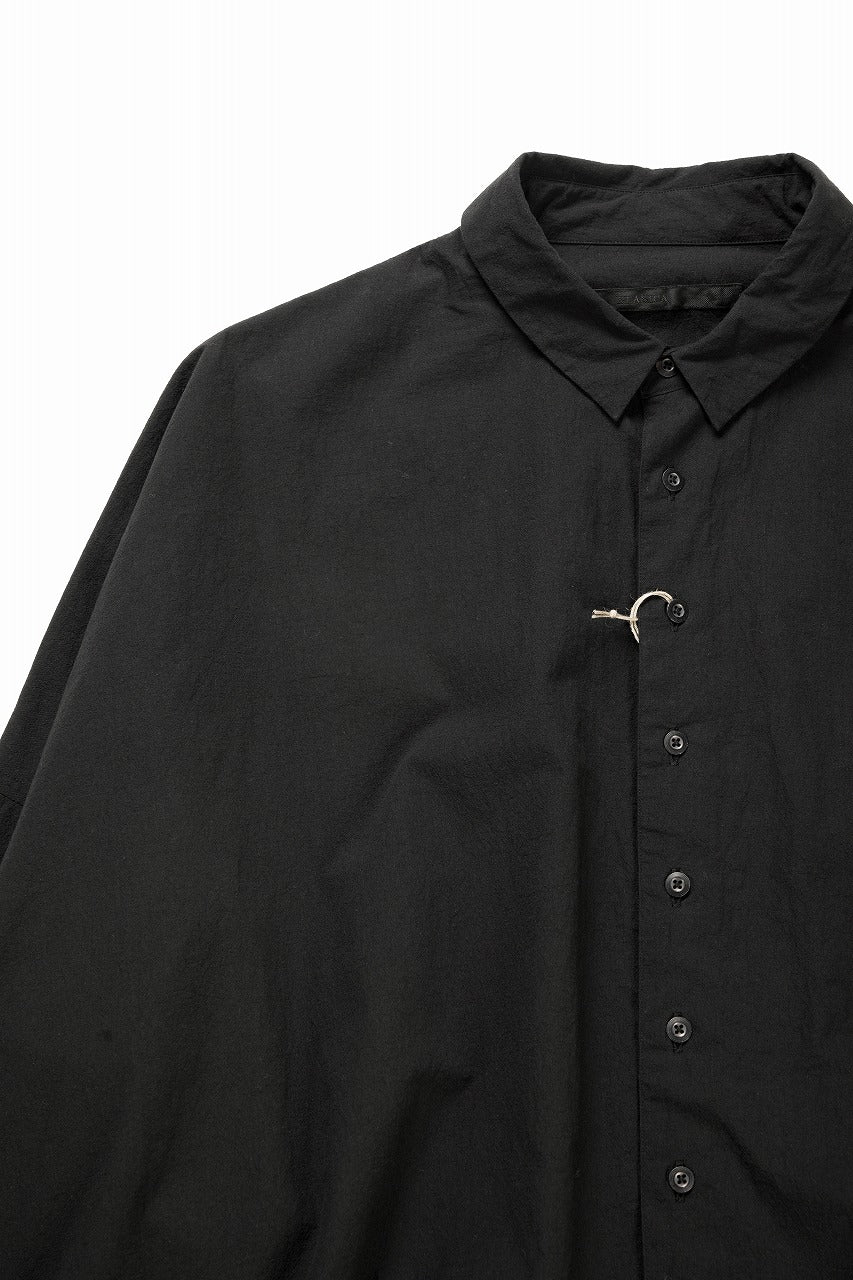 Load image into Gallery viewer, KLASICA EXTRA WIDE BOXY SHIRTS / HIGH TWISTED COTTON POPLIN HANDWASH &amp; SUN DRY (BLACK)