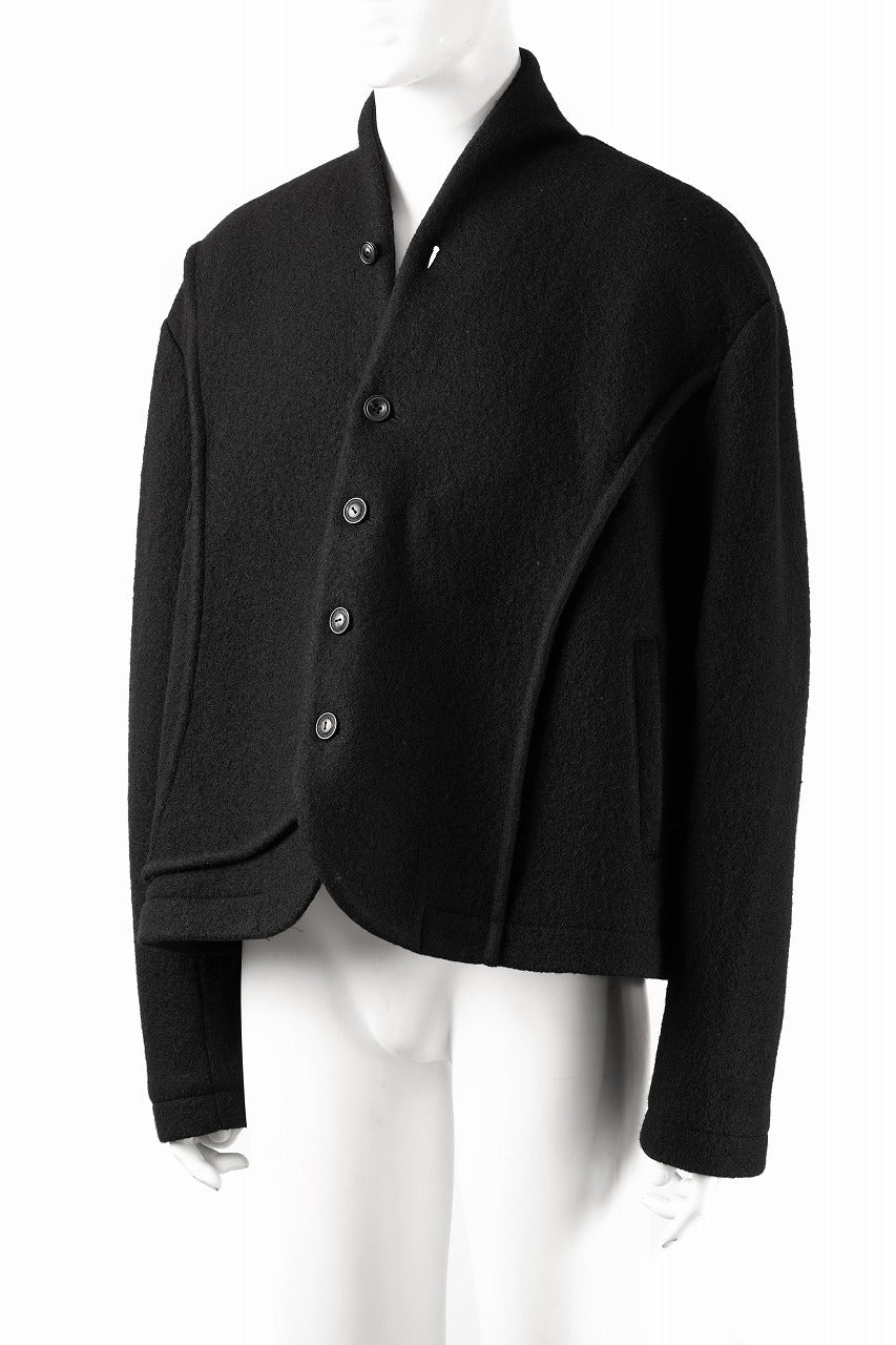 Professor.E FELTED WOOL BLAZER (BLACK)