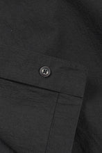 Load image into Gallery viewer, KLASICA EXTRA WIDE BOXY SHIRTS / HIGH TWISTED COTTON POPLIN HANDWASH &amp; SUN DRY (BLACK)