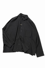 Load image into Gallery viewer, KLASICA EXTRA WIDE BOXY SHIRTS / HIGH TWISTED COTTON POPLIN HANDWASH &amp; SUN DRY (BLACK)