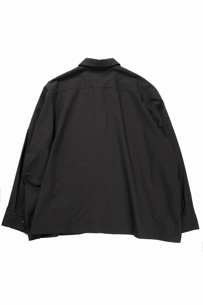 Load image into Gallery viewer, KLASICA EXTRA WIDE BOXY SHIRTS / HIGH TWISTED COTTON POPLIN HANDWASH &amp; SUN DRY (BLACK)