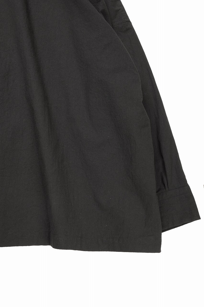 Load image into Gallery viewer, KLASICA EXTRA WIDE BOXY SHIRTS / HIGH TWISTED COTTON POPLIN HANDWASH &amp; SUN DRY (BLACK)