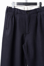 画像をギャラリービューアに読み込む, FULLCOUNT 1145 WOOL MELTON WIDETUCK TROUSERS (NAVY)