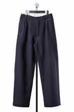 画像をギャラリービューアに読み込む, FULLCOUNT 1145 WOOL MELTON WIDETUCK TROUSERS (NAVY)