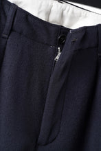 画像をギャラリービューアに読み込む, FULLCOUNT 1145 WOOL MELTON WIDETUCK TROUSERS (NAVY)