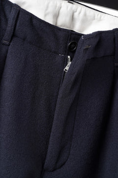 画像をギャラリービューアに読み込む, FULLCOUNT 1145 WOOL MELTON WIDETUCK TROUSERS (NAVY)