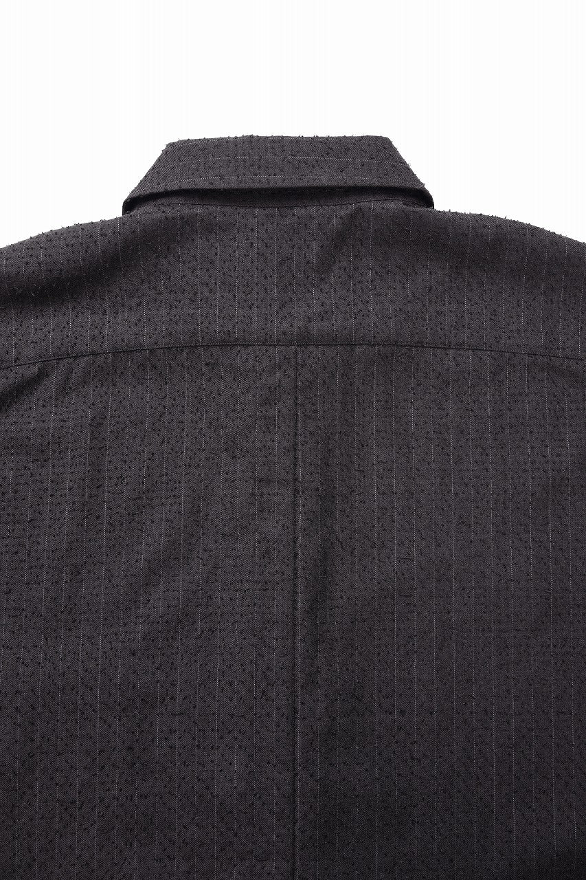 Load image into Gallery viewer, KLASICA EXTRA WIDE OUTER SHIRTS / FORK NEEDLE PUNCH SUPER 100&#39;s PENCIL STRIPE (IRON BROWN STRIPES)