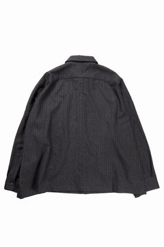 Load image into Gallery viewer, KLASICA EXTRA WIDE OUTER SHIRTS / FORK NEEDLE PUNCH SUPER 100&#39;s PENCIL STRIPE (IRON BROWN STRIPES)