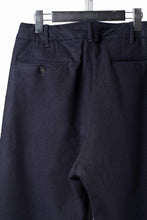 画像をギャラリービューアに読み込む, FULLCOUNT 1145 WOOL MELTON WIDETUCK TROUSERS (NAVY)