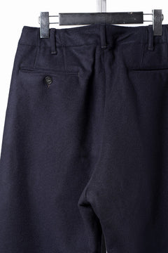 画像をギャラリービューアに読み込む, FULLCOUNT 1145 WOOL MELTON WIDETUCK TROUSERS (NAVY)