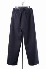 画像をギャラリービューアに読み込む, FULLCOUNT 1145 WOOL MELTON WIDETUCK TROUSERS (NAVY)