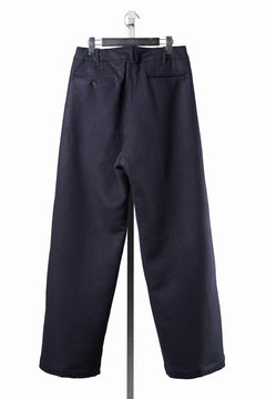 画像をギャラリービューアに読み込む, FULLCOUNT 1145 WOOL MELTON WIDETUCK TROUSERS (NAVY)