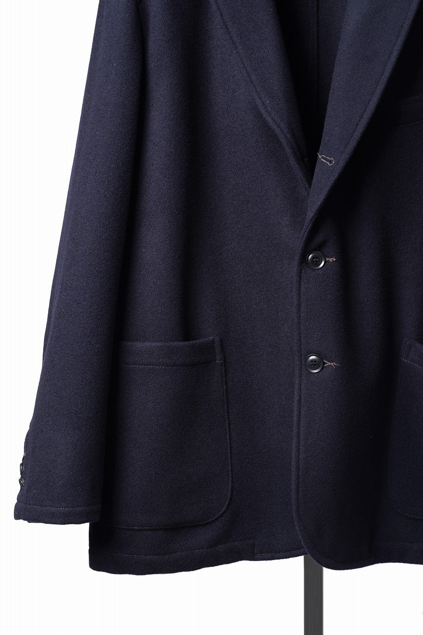 Load image into Gallery viewer, FULLCOUNT 2055 WOOL MELTON UNSTRUCTURED JACKET (NAVY)
